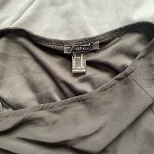 Forever 21 black long double layered skirt